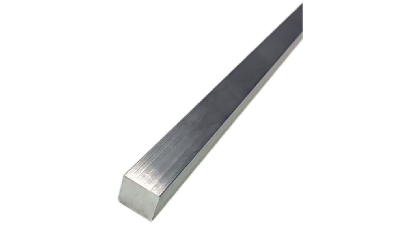 Aluminium Square Bar, 1/2in W, 1/2in H, 24in L