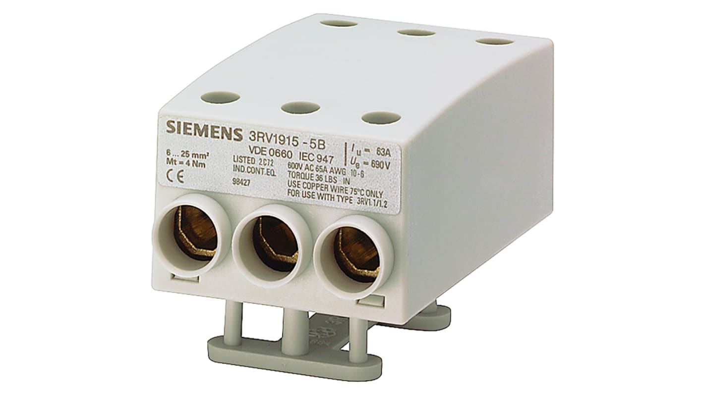 Accesorio Guardamotor/Disyuntor Siemens 3RV1, para uso con Serie 3RV Sirius Classic