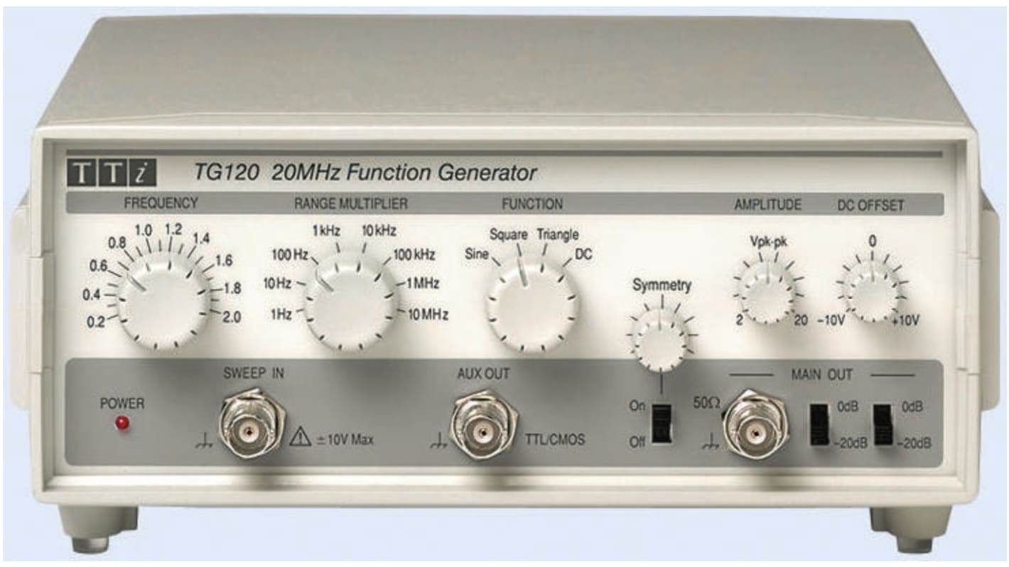 Aim-TTi TG120 Function Generator, 0.2Hz Min, 20MHz Max, FM Modulation