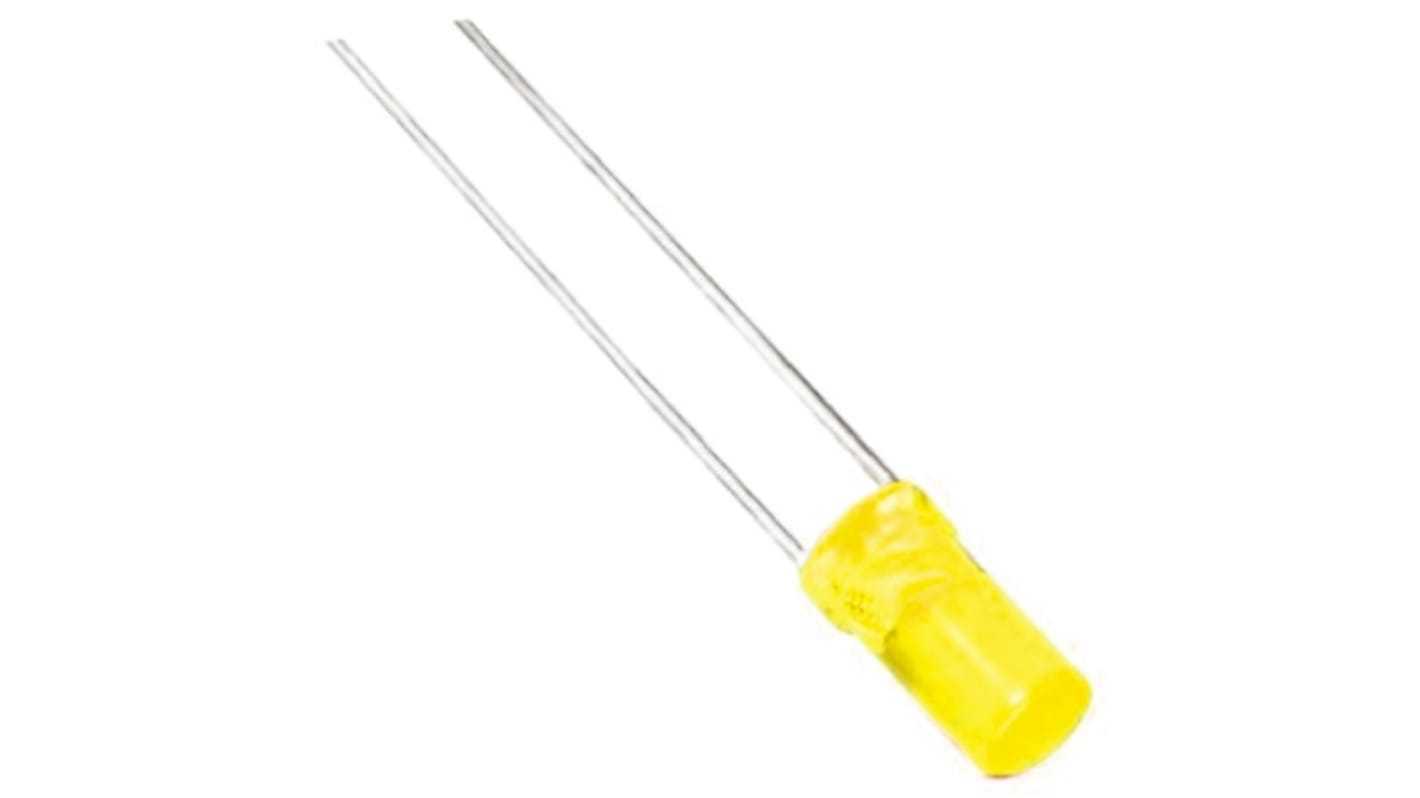 LED Jaune, Traversant, 5 mm (T-1 3/4), 2,1 V