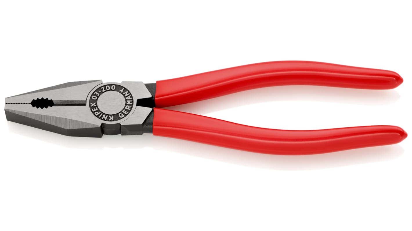 Knipex Kombizange, gebogen Schneidkraft → Kupferkabel: 13 mm harter Draht: 2,5 mm mittelharter Draht: 3,8 mm 200 mm