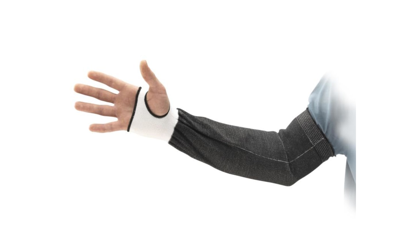 11251120N Ansell HyFlex Black, White Reusable HPPE Arm Protector for