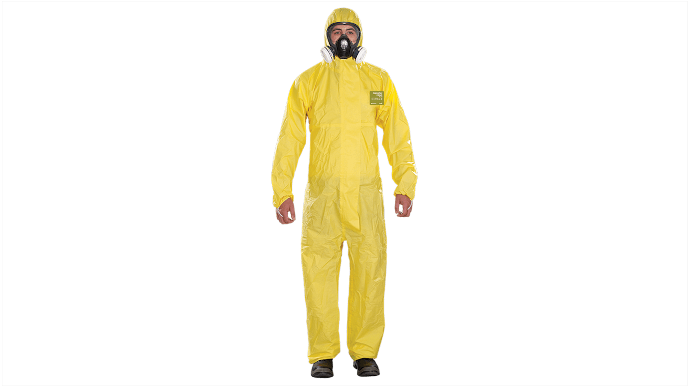 Ansell YY23T-00132-04 Yellow Yes Polyethylene, Polypropylene Protective Hood, Resistant to Aerosols, Liquids, Solid