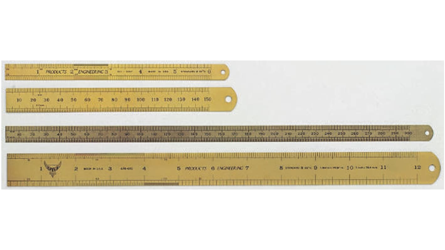 RS PRO 150mm Steel Imperial, Metric Ruler, With UKAS Calibration