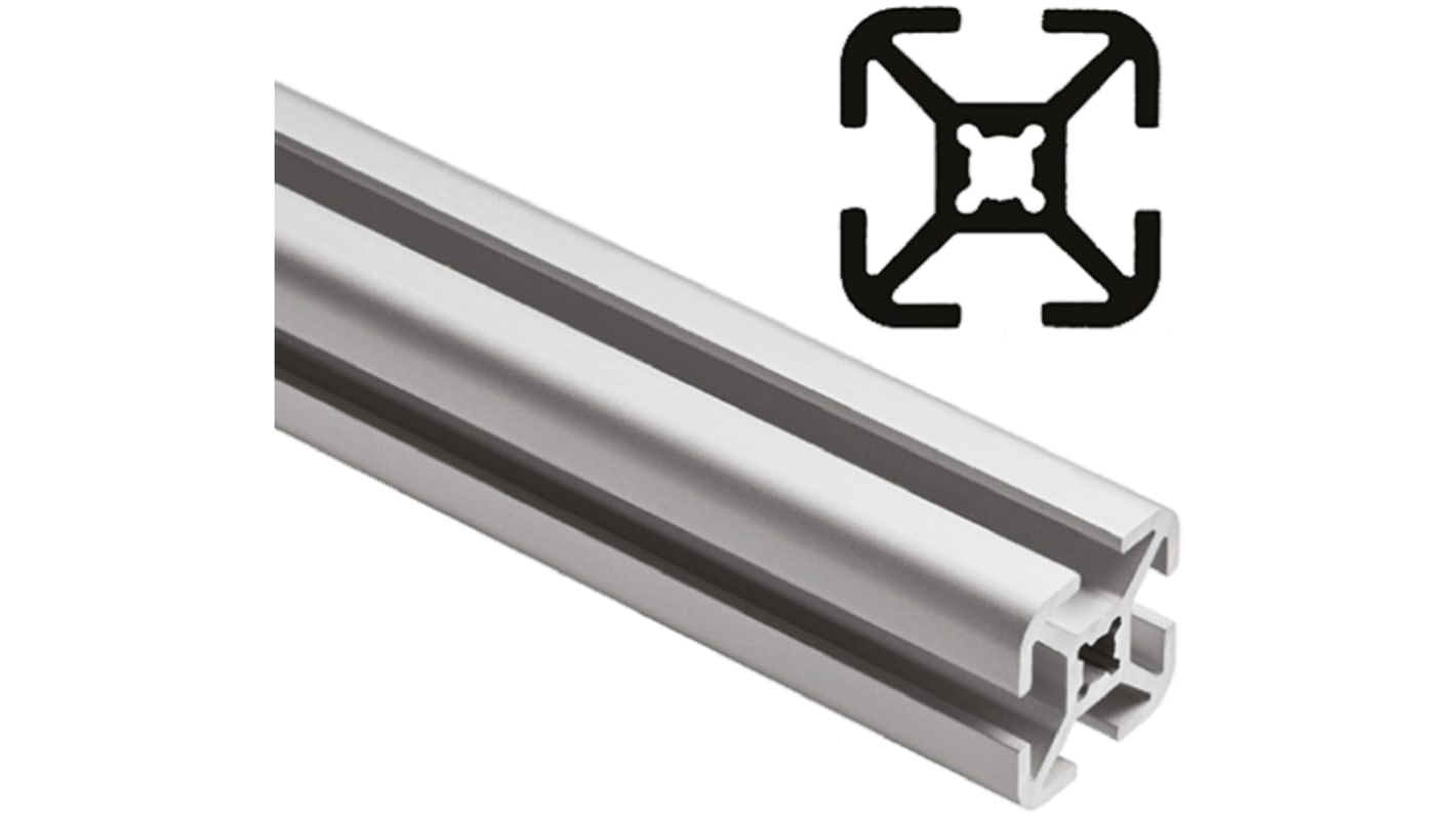 FlexLink Silver Aluminium Profile Strut, 22 x 22 mm, 5.6mm Groove, 1000mm Length, Series XD