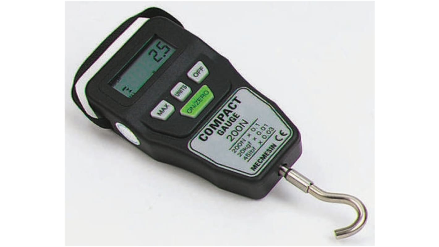 Mecmesin 860002 Force Gauge 10Hz, Range 11 lbf, 5 kgf, 50 N
