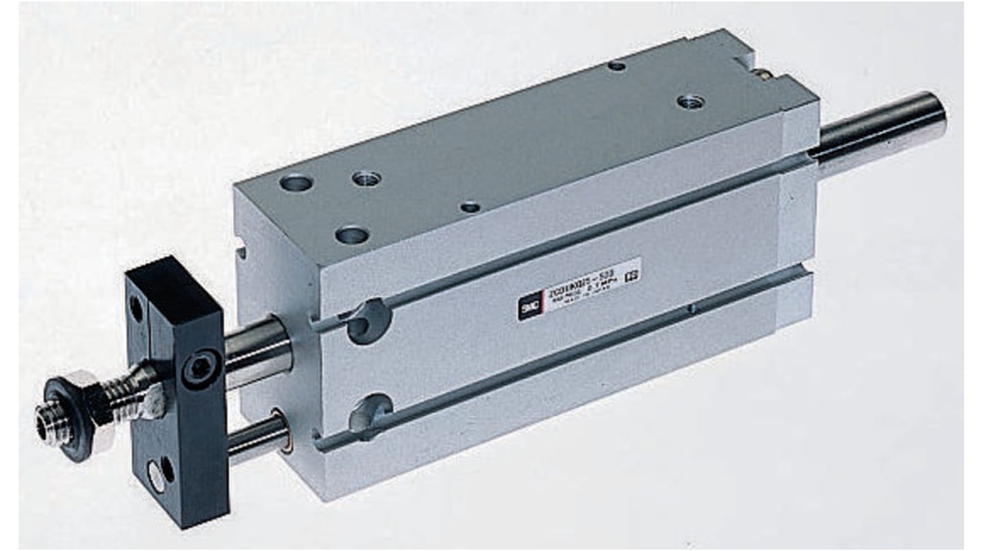 SMC ZCUK Pneumatikzylinder doppeltwirkend, Bohrung Ø 20mm / Hub 50mm, bis 0,7 MPa