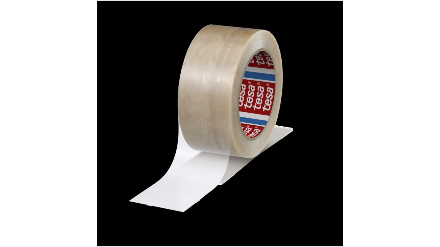 Tesa 4120 Paketband, PVC-Folie, transparent, Stärke 49μm, 50mm x 100m