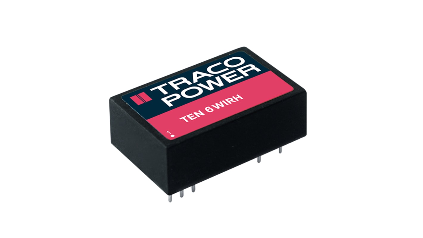 TRACOPOWER TEN 6WIRH Isolated DC-DC Converter, -15 → 15V dc/, 36 → 160 V dc Input, 6W, PCB Mount