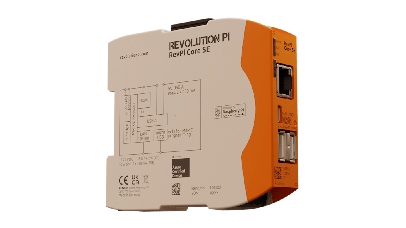 Revolution PI RevPi Core SE Industrie-PC 4 Adern, 16 GB (Flash) / 1 GB (RAM) 1,5 GHz IP20 für Linux