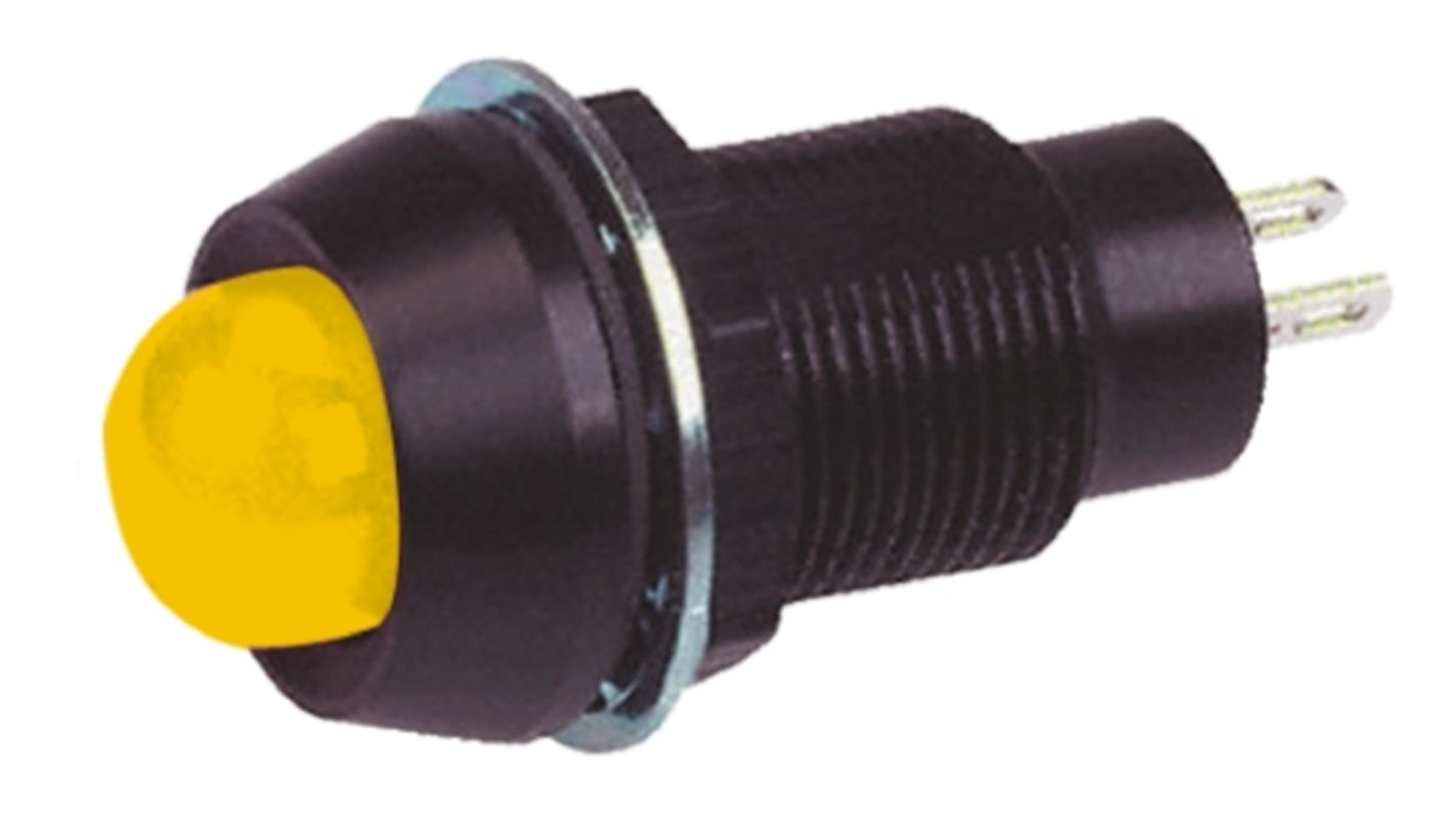 Indicatore da pannello Marl Giallo  a LED, 24V cc, IP67, Sporgente, foro da 12.7mm