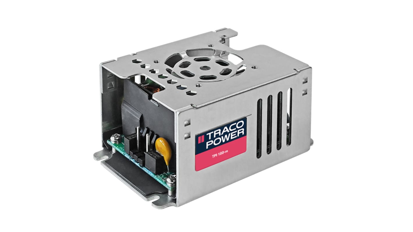 Alimentatore TRACOPOWER TPI 180-112-M, 180W, ingresso 85 → 264V ca, uscita 12V cc, 15A TPI 180-M