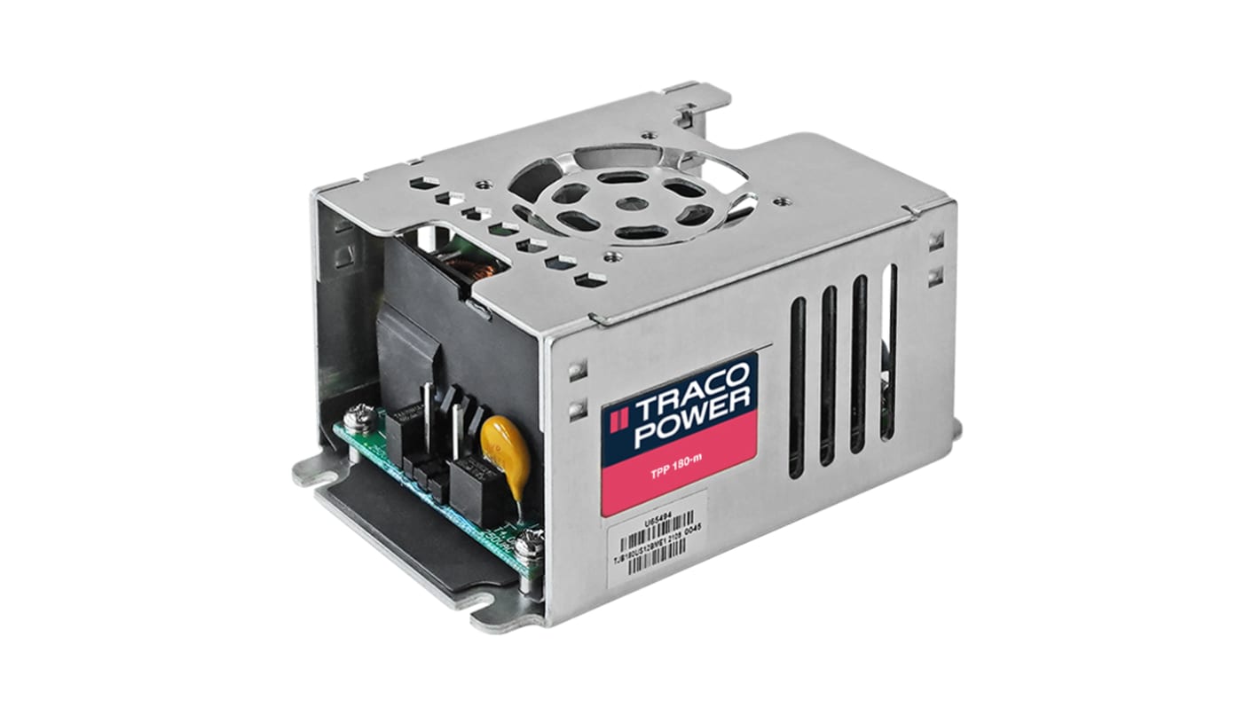 TRACOPOWER Power Supply, TPP 180115M, 15V dc, 12A, 180W, 1 Output, 85