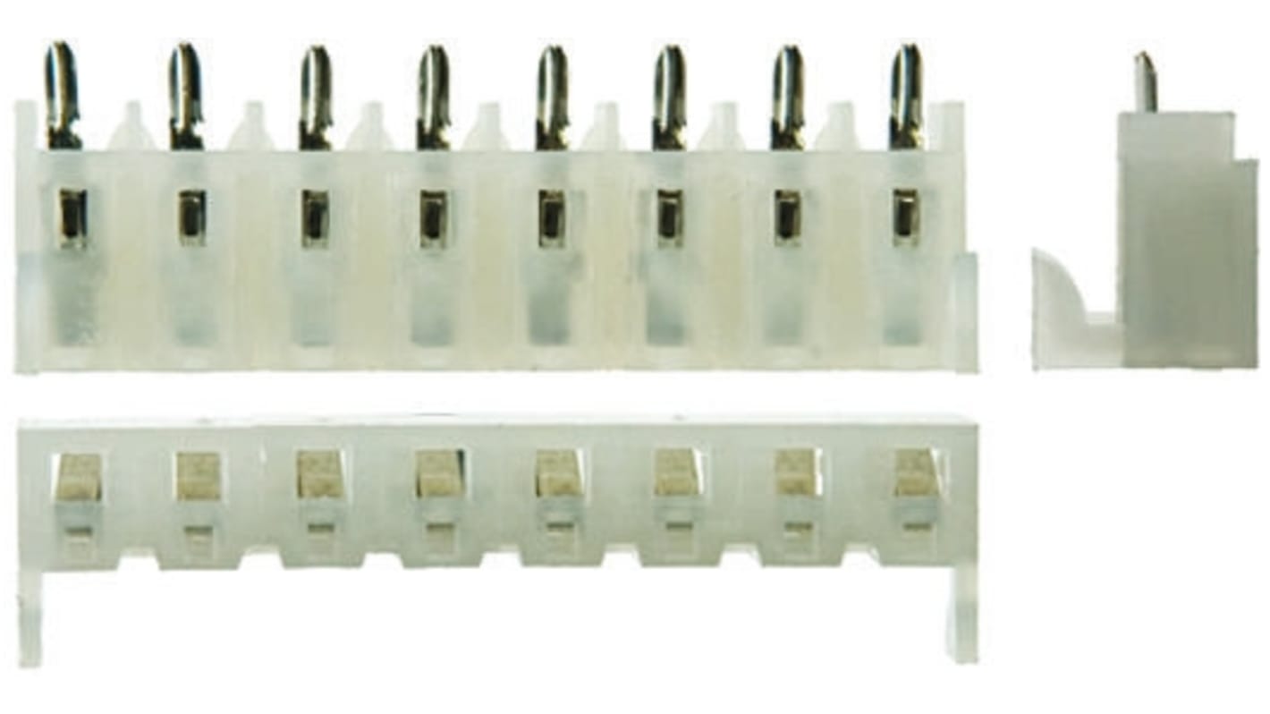 Conector hembra para PCB Molex serie KK 3002, de 8 vías en 1 fila, paso 5.08mm, 250 V, 12A, Montaje en orificio
