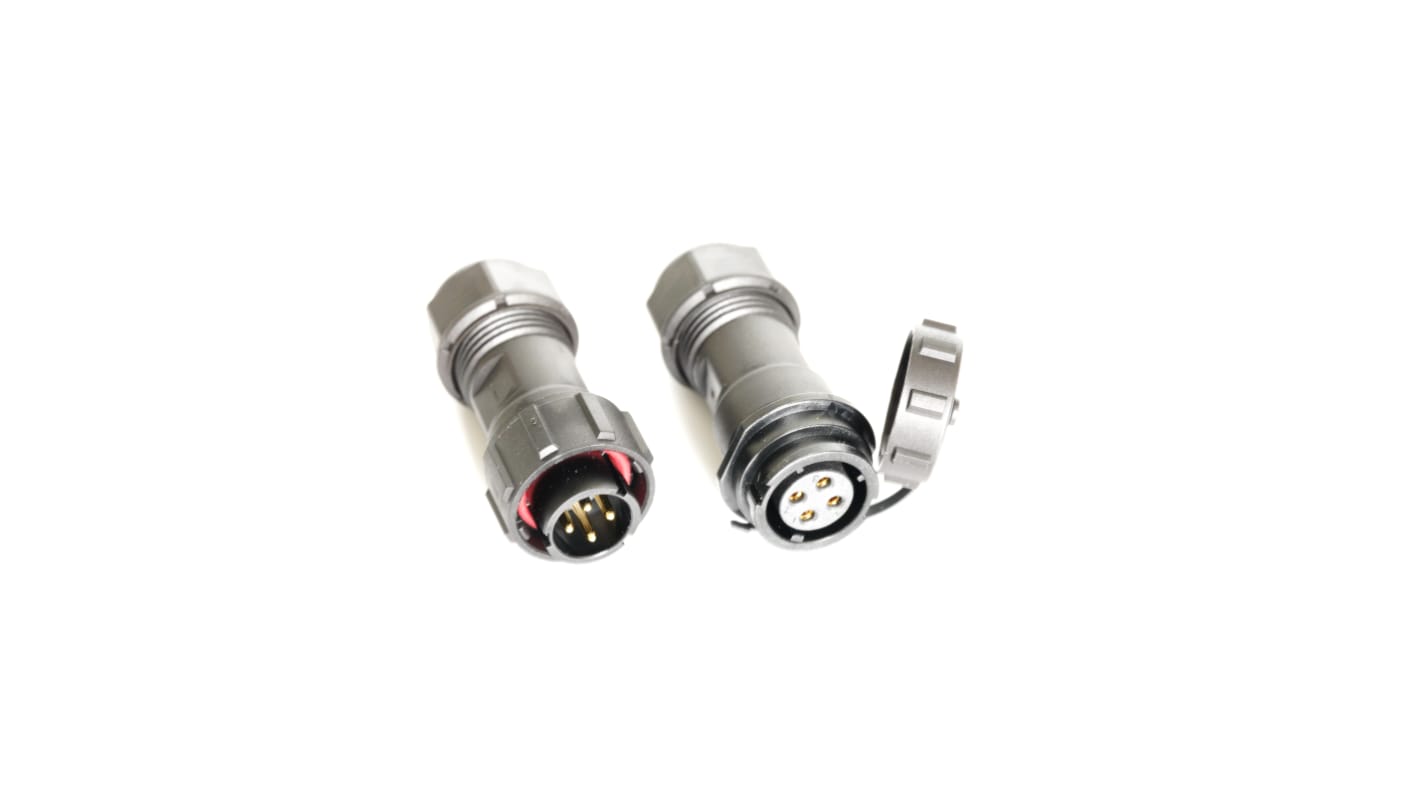 Conector circular RS PRO macho, hembra de 3 vías Hembra, Macho, montaje aéreo, IP67