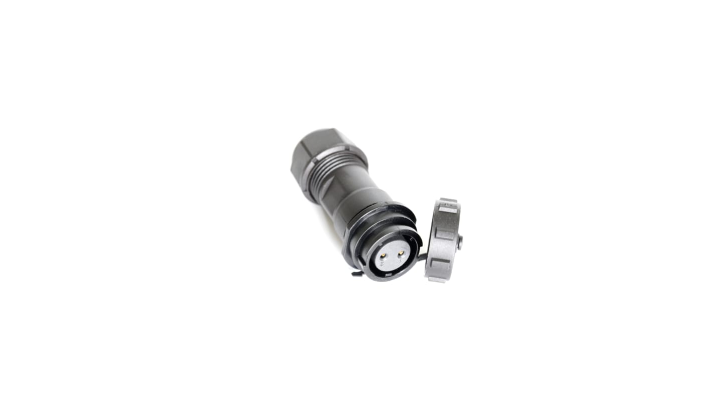 Conector circular RS PRO hembra de 2 vías hembra, montaje aéreo, IP67