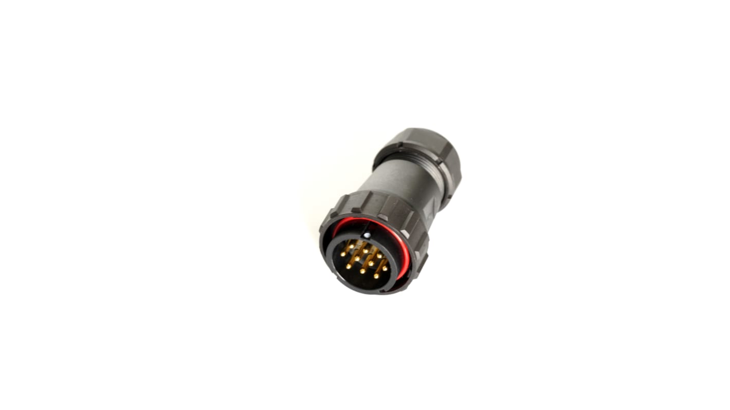 Conector circular RS PRO macho de 10 vías macho, montaje aéreo, IP67