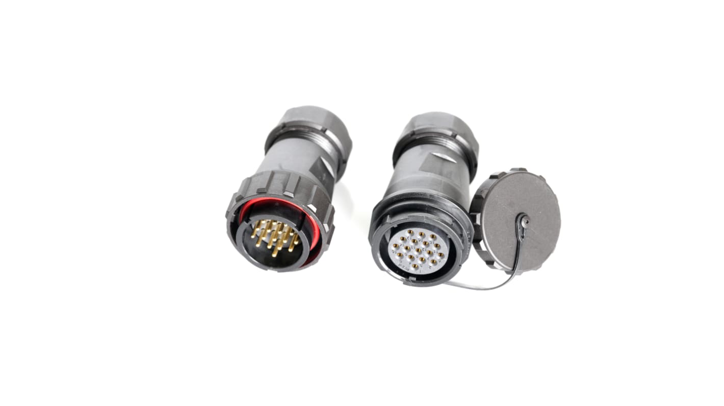 RS PRO Circular Connector, 17 Contacts, Cable Mount, Plug and Socket, Male and Female Contacts, IP67