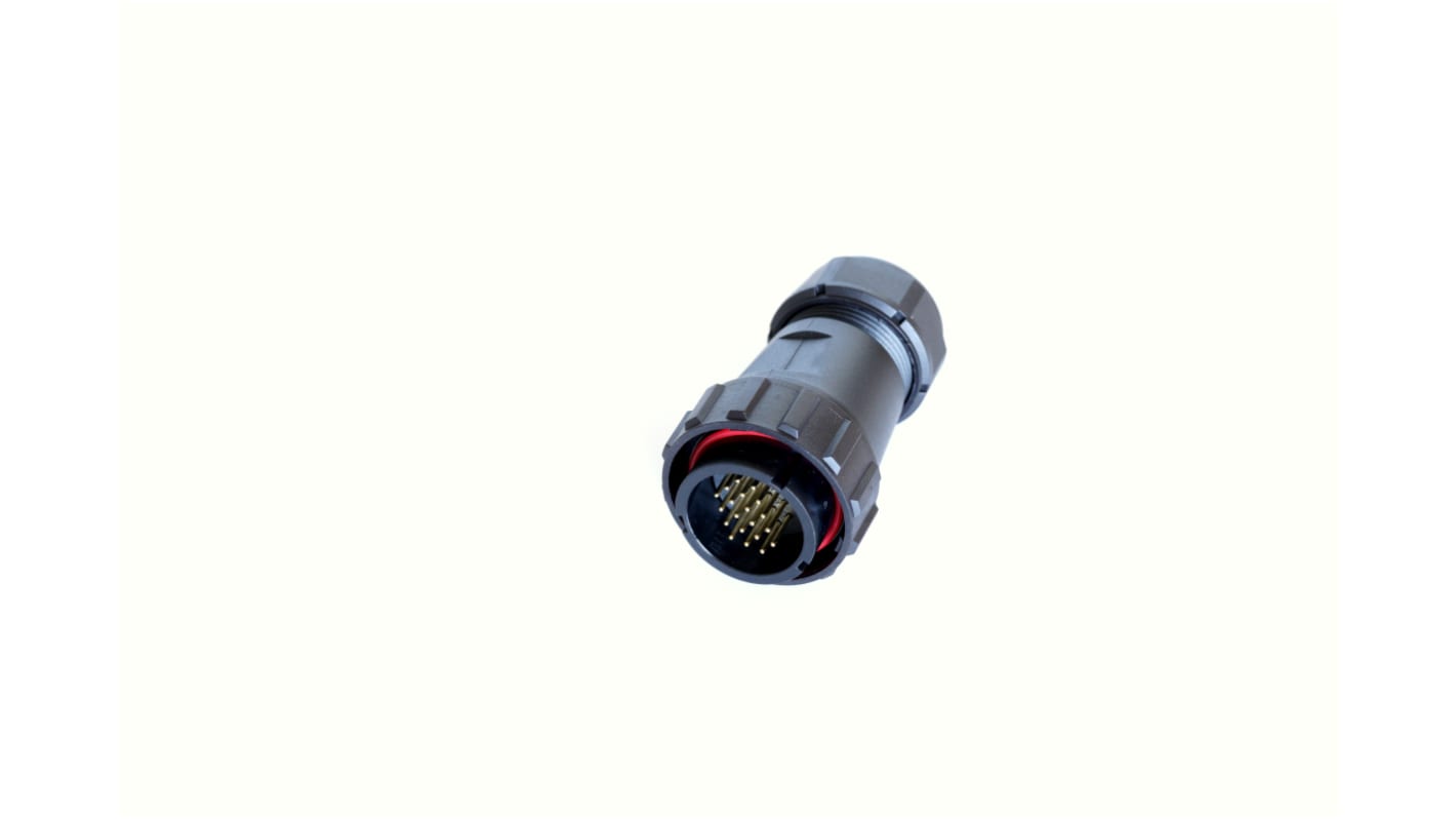 Conector circular RS PRO macho de 20 vías macho, montaje aéreo, IP67