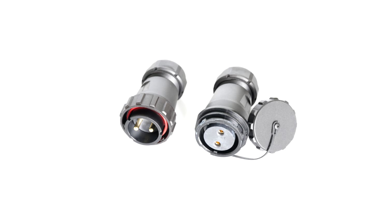 RS PRO Circular Connector, 2 Contacts, Cable Mount, Plug and Socket, Male and Female Contacts, IP67