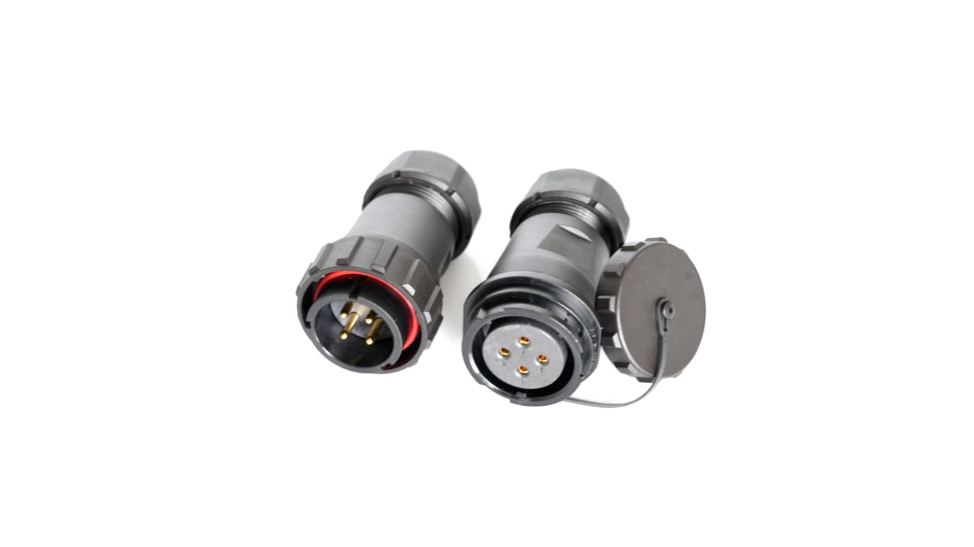 RS PRO Circular Connector, 4 Contacts, Cable Mount, Plug and Socket, Male and Female Contacts, IP67