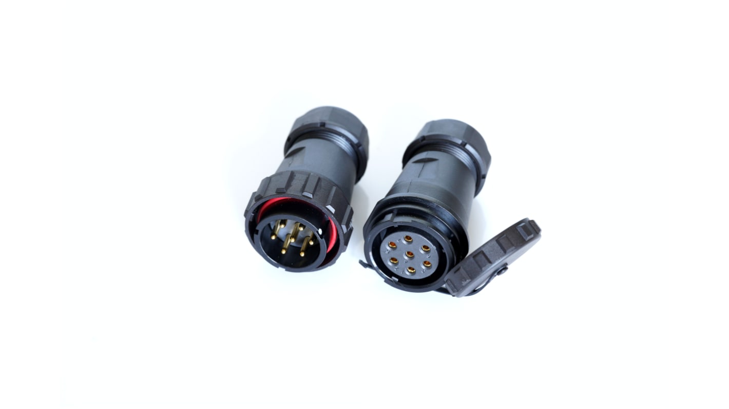 RS PRO Circular Connector, 7 Contacts, Cable Mount, Plug and Socket, Male and Female Contacts, IP67