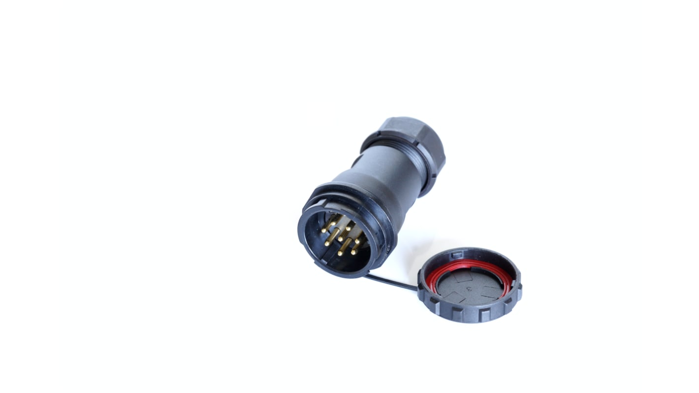 Conector circular RS PRO hembra de 10 vías macho, montaje aéreo, IP67