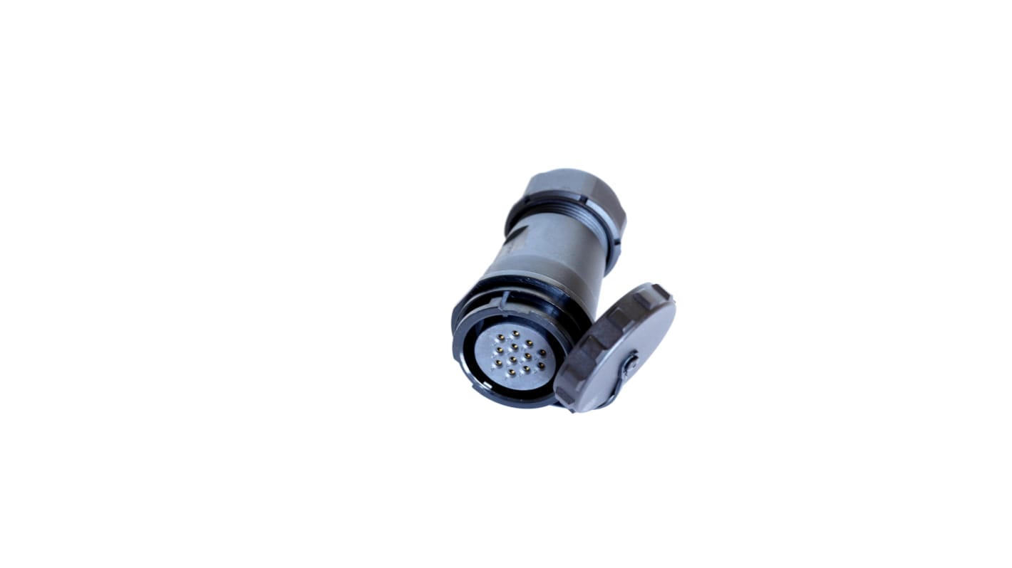 Conector circular RS PRO hembra de 12 vías hembra, montaje aéreo, IP67