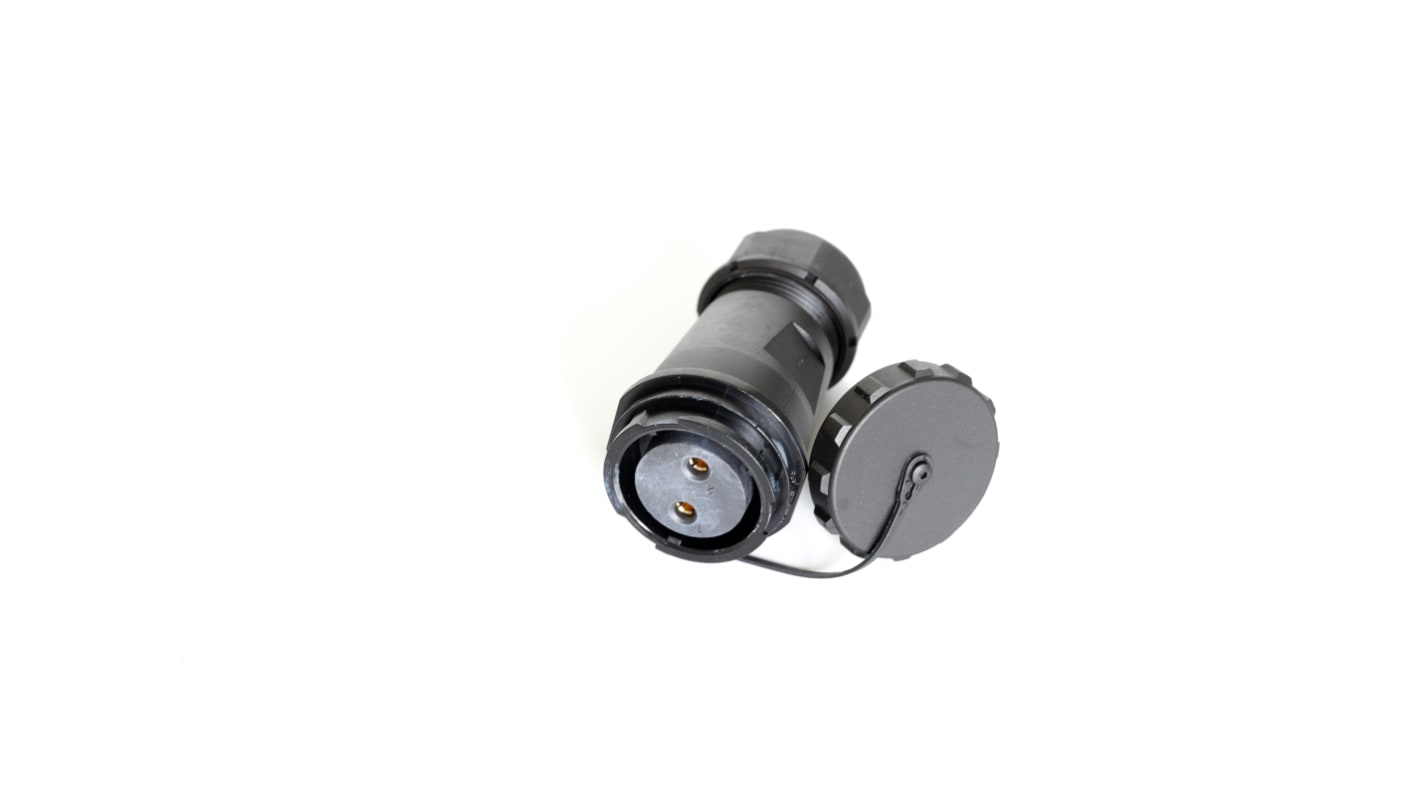 Conector circular RS PRO hembra de 2 vías hembra, montaje aéreo, IP67