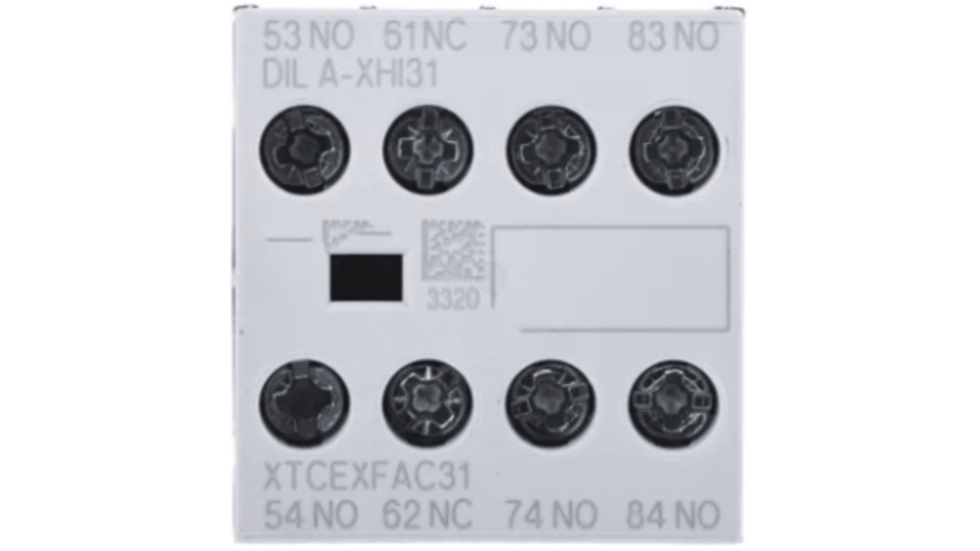 RS PRO Hilfskontakt 4-polig RSPRO-AC31, 3 Schließer / 1 Öffner Oben montiert mit Schraube Anschluss 4 A ac, 10 A dc,