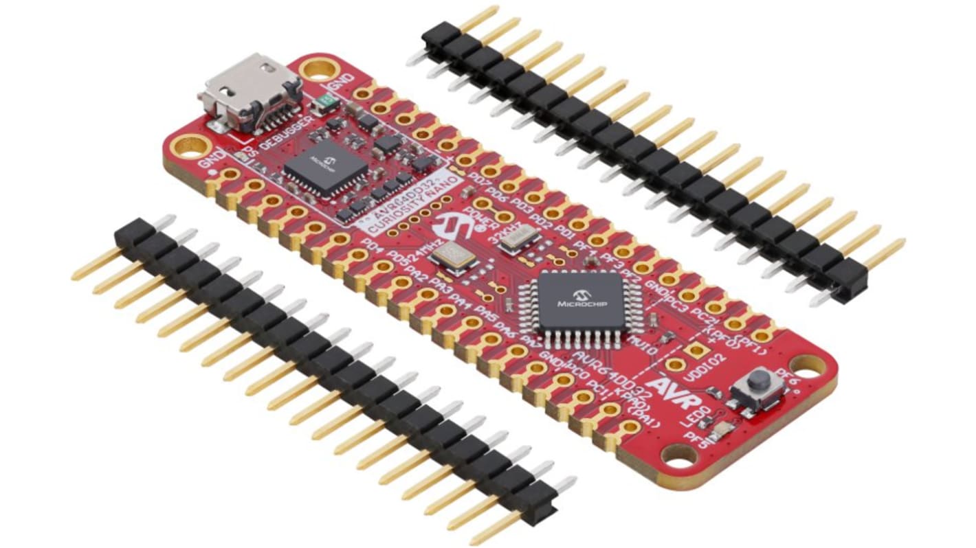 Kit de evaluación AVR64DD32 Curiosity Nano de Microchip, con núcleo AVR