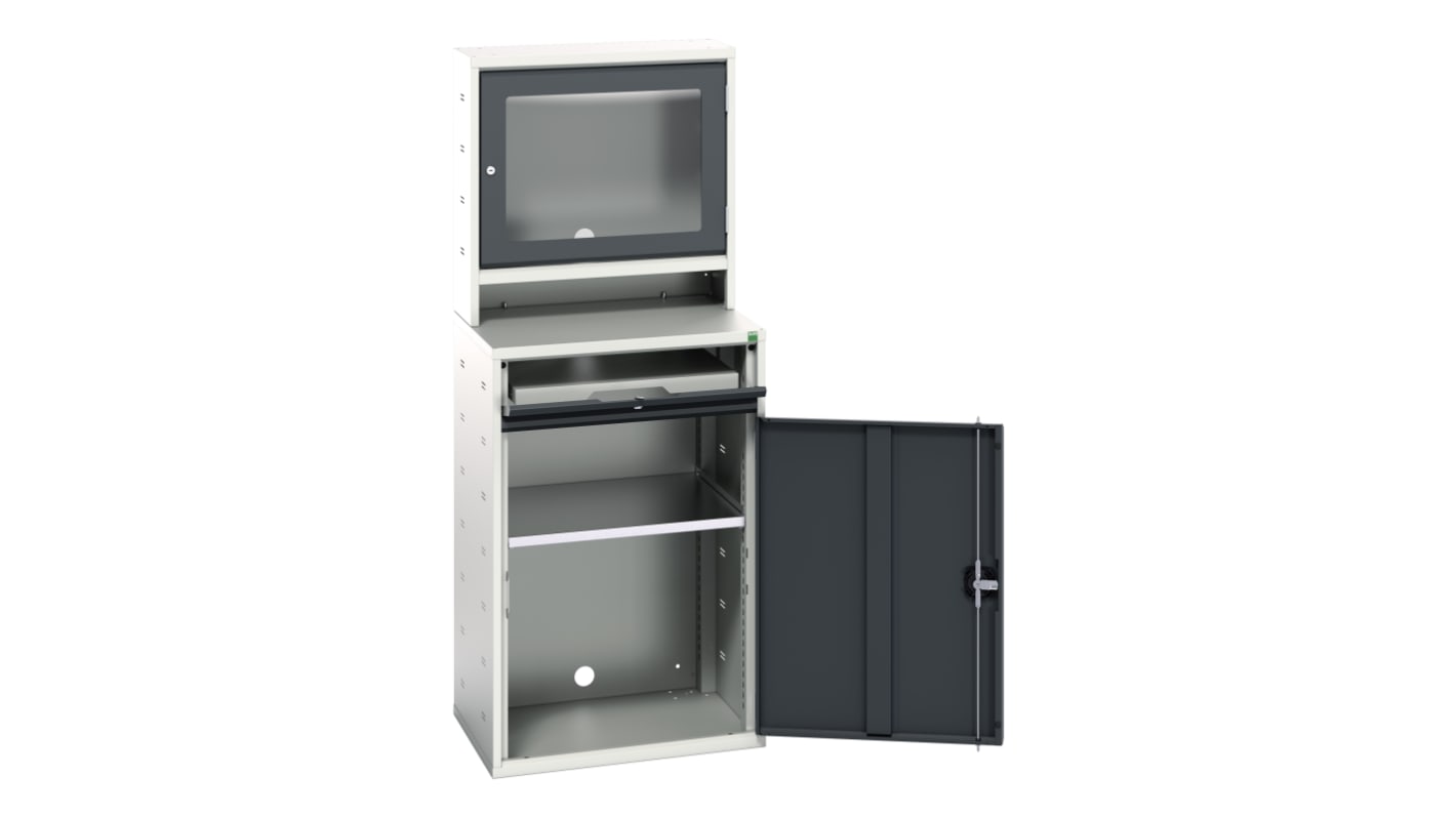 Bott Schrank, Typ Computerschrank Bodenmontage, 1 Tür/en, 1 Regal/e, 1 Schublade/n Verriegelbar, Stahl