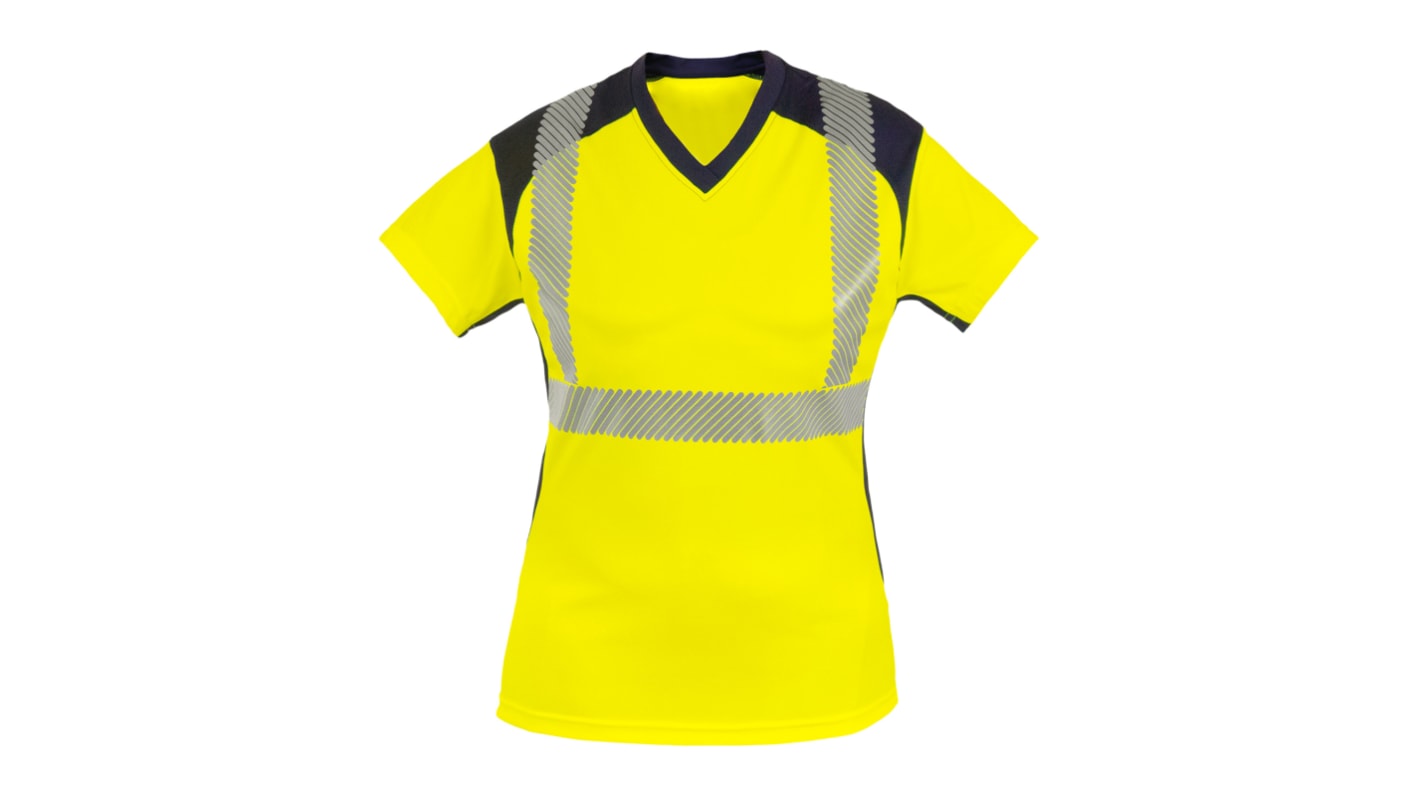 T-Shirt haute visibilité manches courtes T2S Bahia, Jaune, taille XS, Femme
