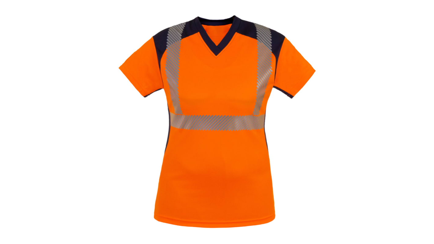 Maglietta alta visibilità Arancione a maniche corte T2S Bahia, 3XL per donna