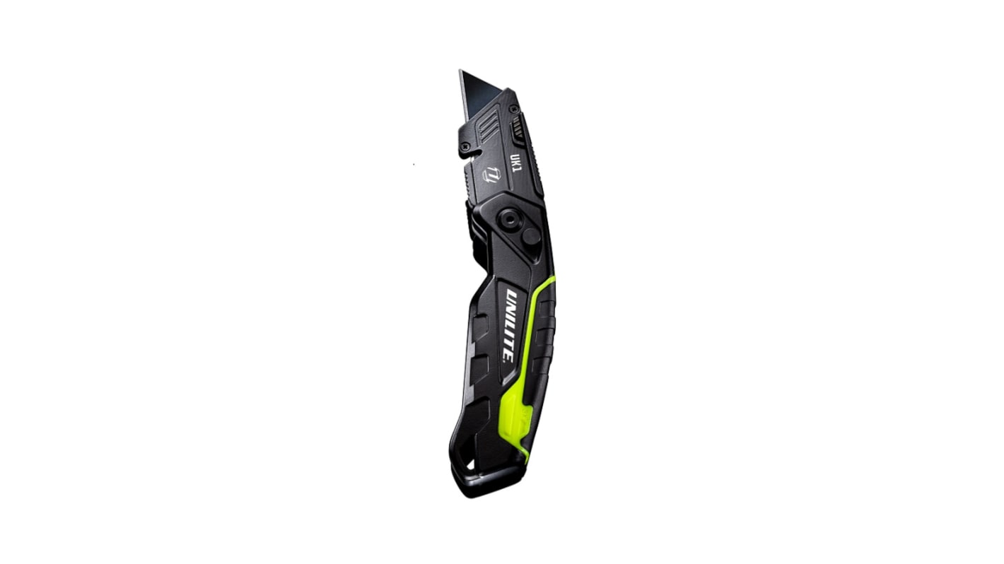 Cuchillo Unilite UK1 FOLDING UTILITY KNIFE, con cuerpo de ABS, TPR, hoja de Níquel