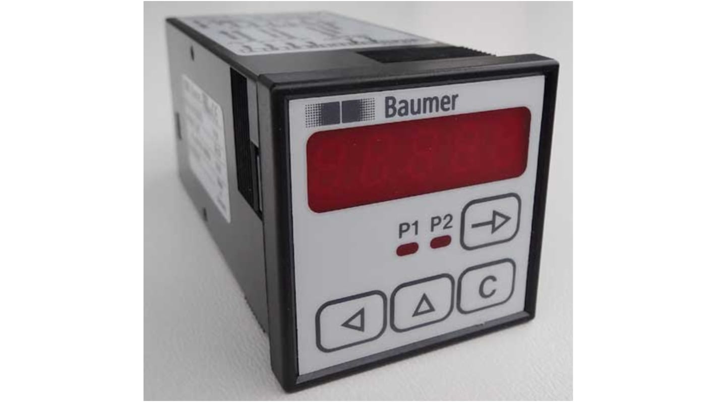 Baumer NE216 Bidirektional Zähler LED-Display 5-stellig, Stunden, max. 10kHz, 12 → 30 V dc, 0,0001 →