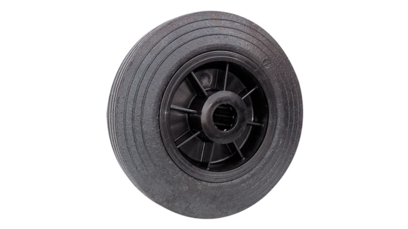 Guitel Hervieu Black Rubber Abrasion Resistant Trolley Wheel, 150kg