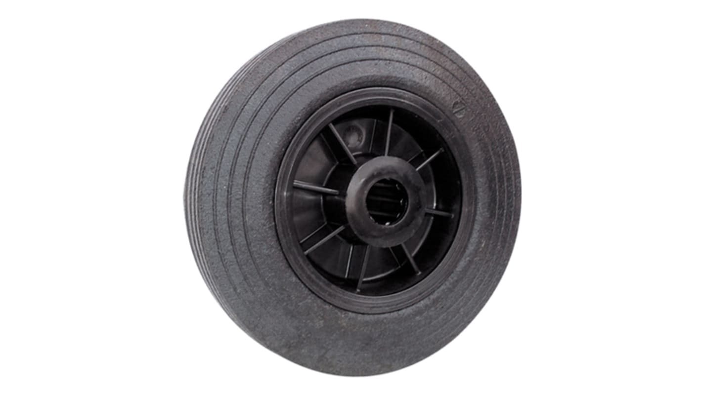 Guitel Hervieu Black Rubber Abrasion Resistant Trolley Wheel, 200kg