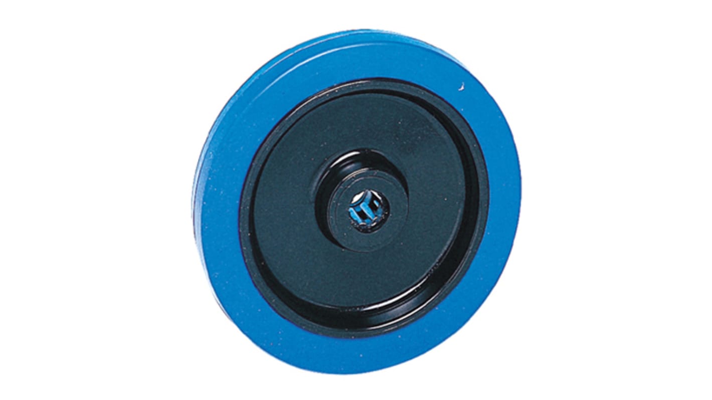 Guitel Hervieu Black, Blue Rubber Abrasion Resistant, Low Starting Resistance, Non-Marking Trolley Wheel, 200kg