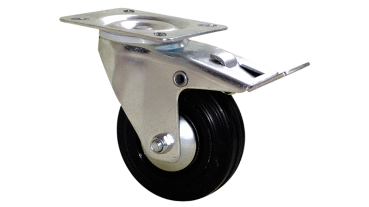 Guitel Hervieu Braked Swivel Castor Wheel, 100kg Capacity, 100mm Wheel