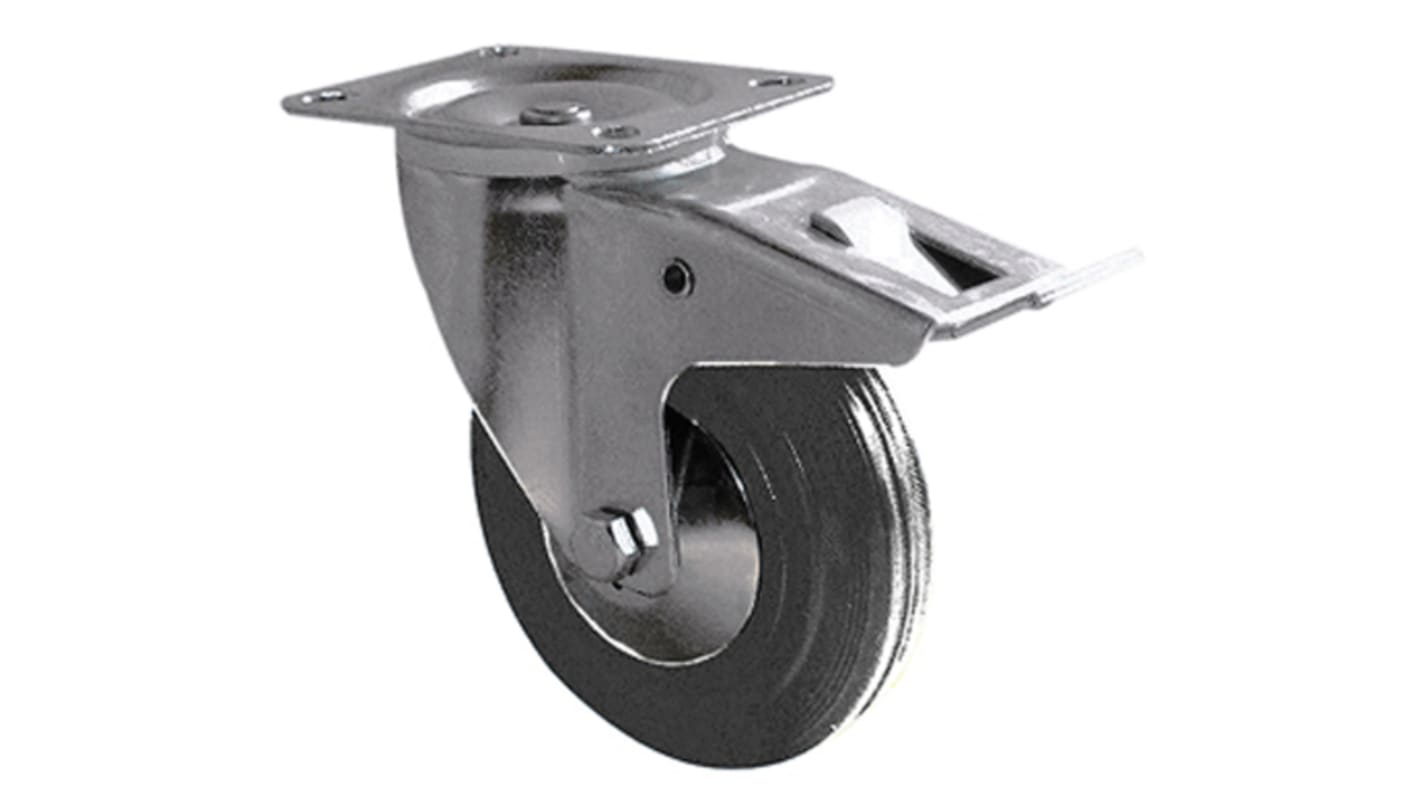 Guitel Hervieu Braked Swivel Castor Wheel, 175kg Capacity, 160mm Wheel