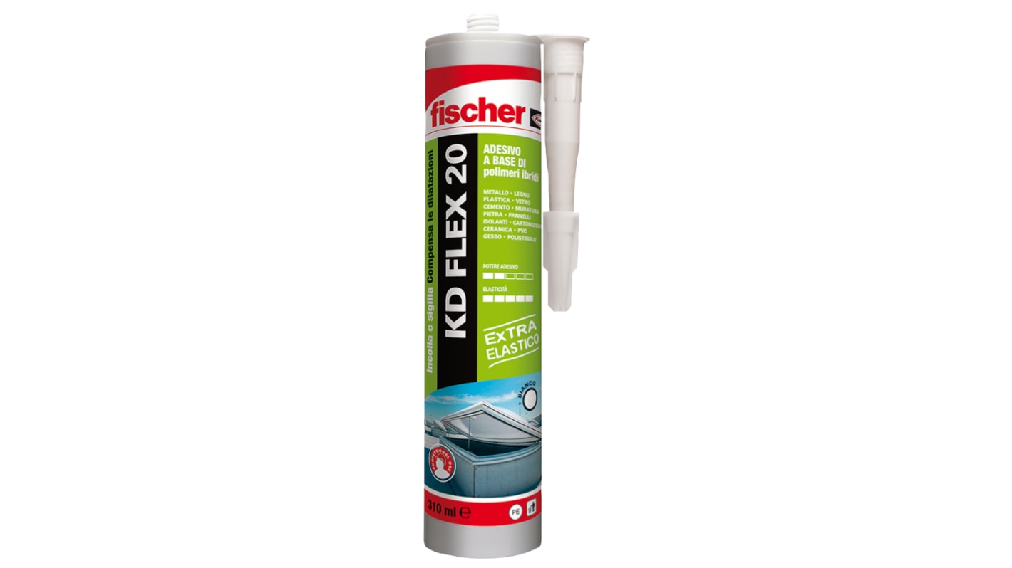 Sigillante adesivo Fischer Fixings KD FLEX 20 Bianco, Cartuccia da 310 ml