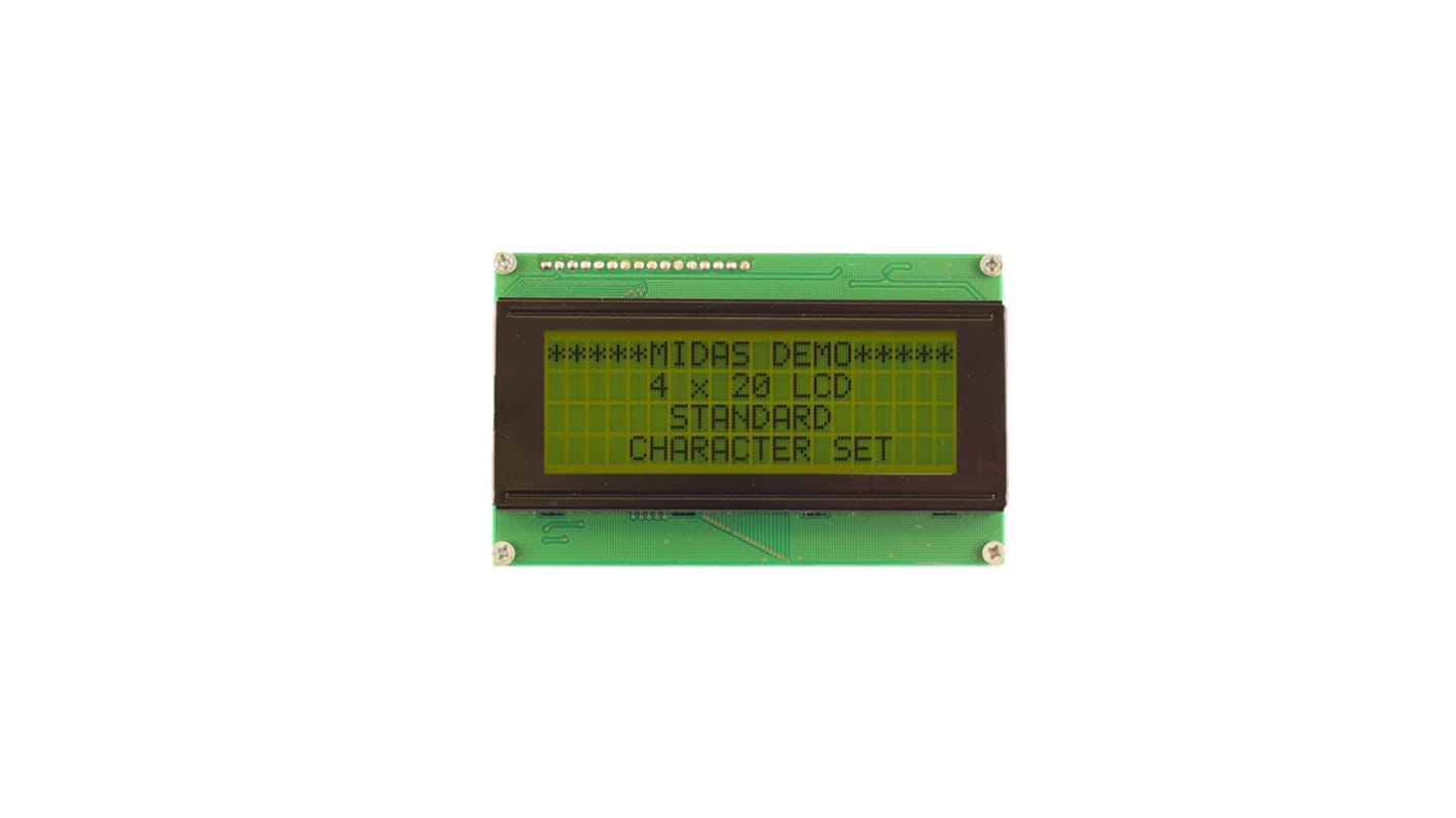 Display monocromo LCD Midas de 4 filas x 20 caract.