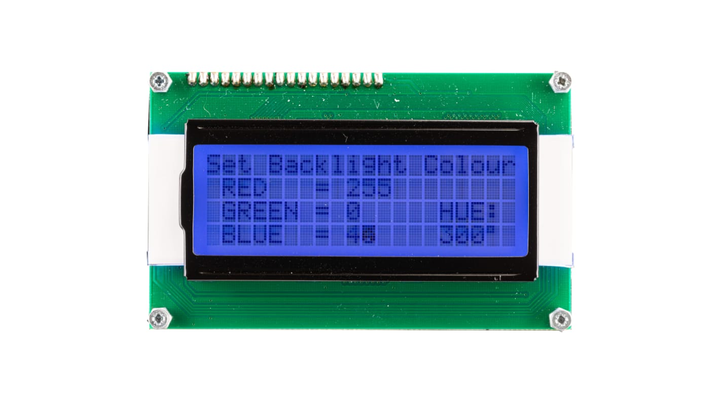 Midas MD42005C6W-FPTLRGB LCD LCD Display, 4 Rows by 20 Characters