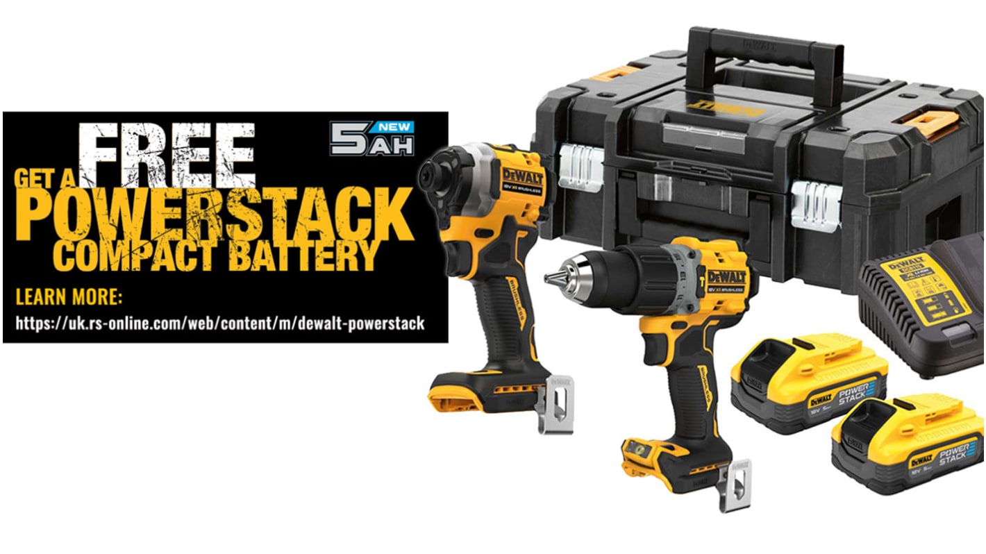 DeWALT DCK2050H2TGB, 18V Cordless Drill Power Tool Kit RS