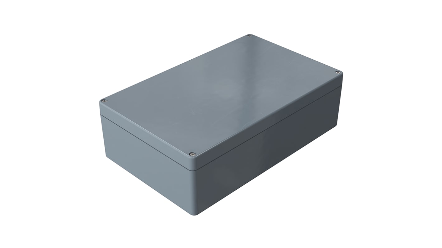 Rose Polyester Standard Series Grey Glass Fibre Reinforced Polyester Enclosure, IP66, IK08, Grey Lid, 250 x 400 x 121mm