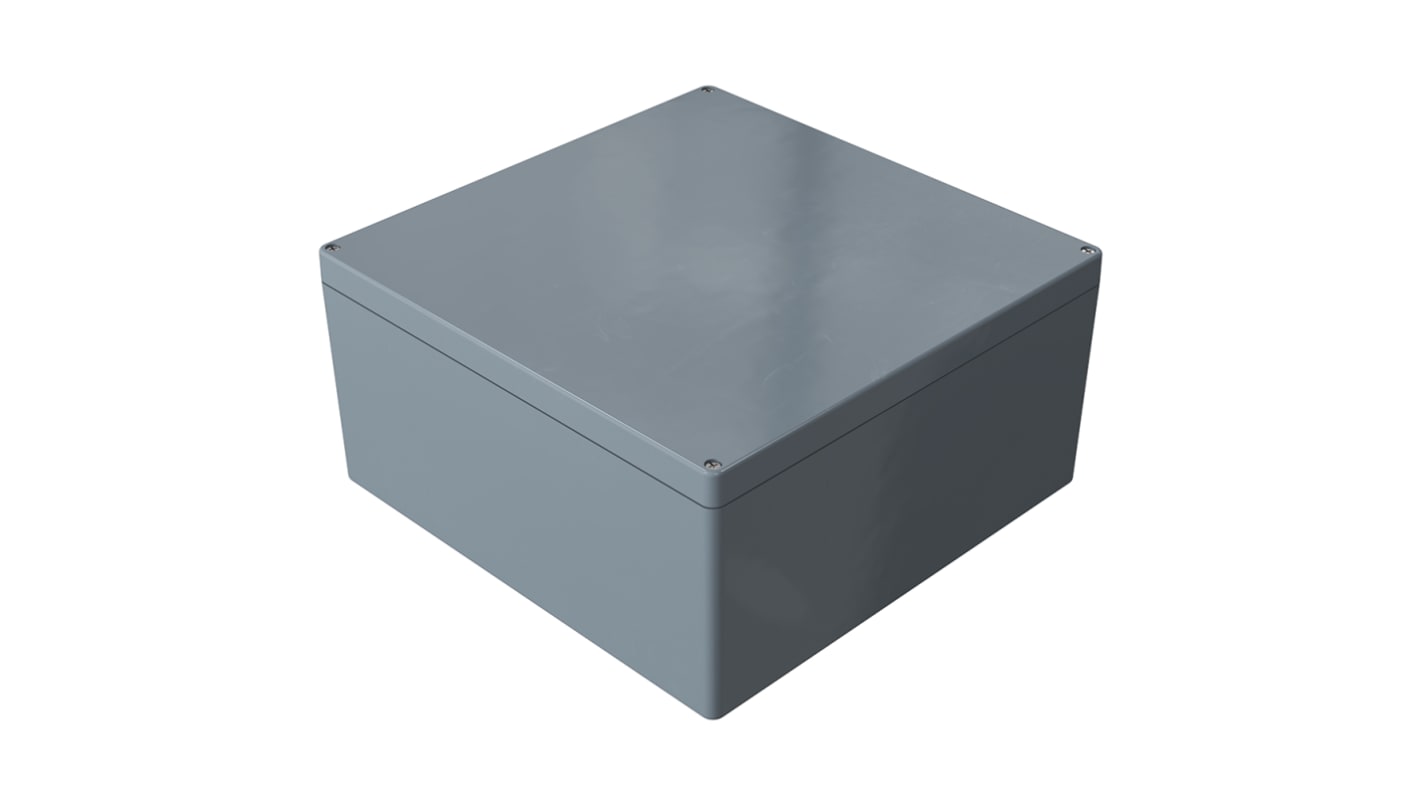 Rose Polyester Standard Series Grey Glass Fibre Reinforced Polyester Enclosure, IP66, IK08, Grey Lid, 406 x 401 x 201mm