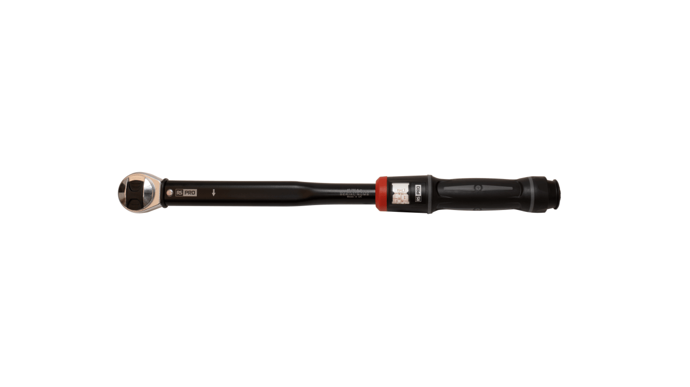 RS PRO Click Torque Wrench, 40 → 200Nm, 1/2 in Drive, Square Drive