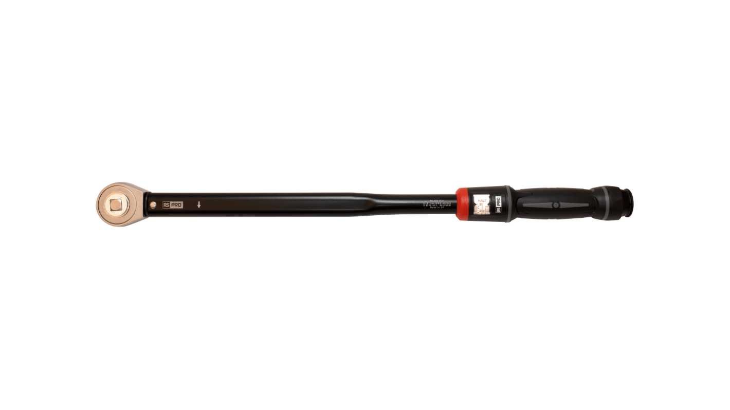 RS PRO Click Torque Wrench, 60 → 300Nm, 1/2 in Drive, Square Drive