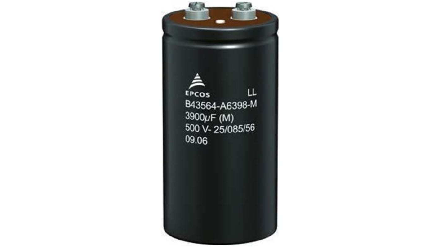 EPCOS 4700μF Aluminium Electrolytic Capacitor 400V dc, Screw Terminal - B43455A0478M000